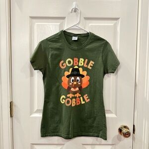 NWOT Gobble Gobble Green T-Shirt - Size Small